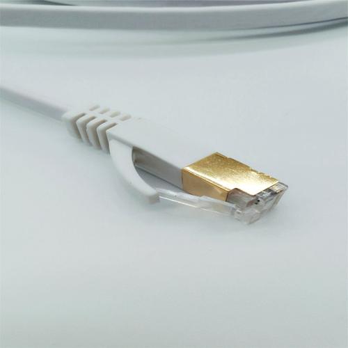 工厂直销 双屏蔽电脑网络线cat7扁平网线1-50米纯铜七类扁平网线
